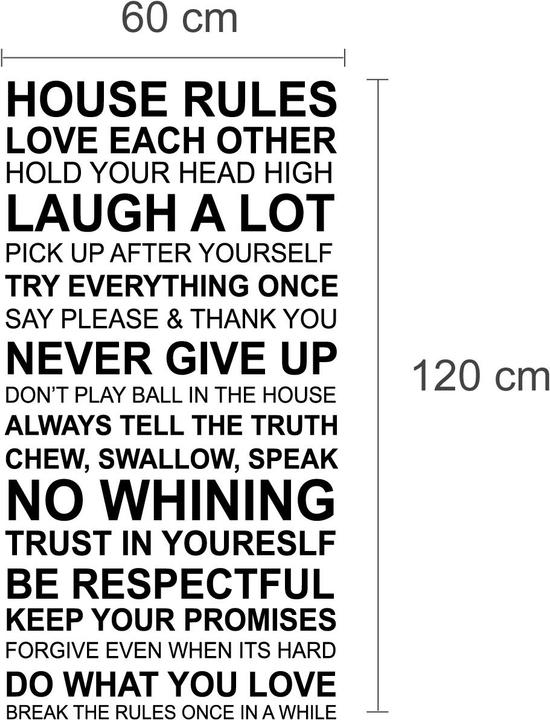 Image du produit Walplus Quota de House Rules (90 x 90 cm)