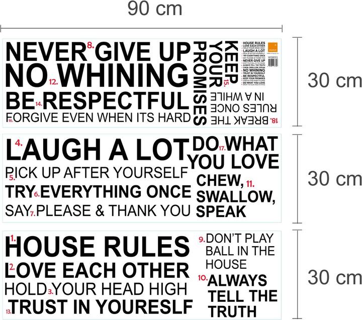 Image du produit Walplus Quota de House Rules (90 x 90 cm)