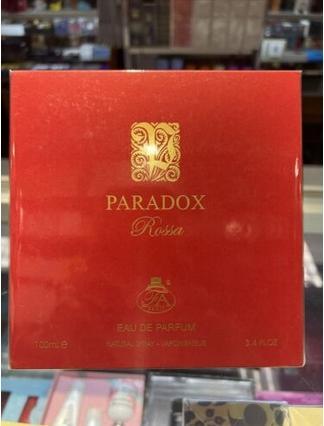 Actual product image Fragrance World Paradox Rossa By Fa Paris Eau De Parfum 100ml 3.4 Fl Oz (Eau de parfum)