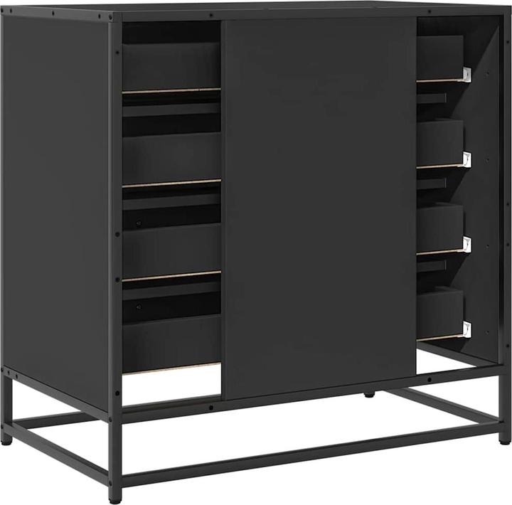 Actual product image VidaXL Black drawer unit 70x41x70 cm Wood-based drawer chest (70 x 41 x 70 cm)