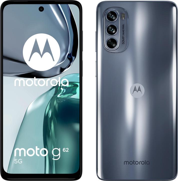 Image du produit Motorola Moto G62 5G (128 Go, Midnight Grey, 6.50", Double SIM hybride, 50 Mpx, 5G)