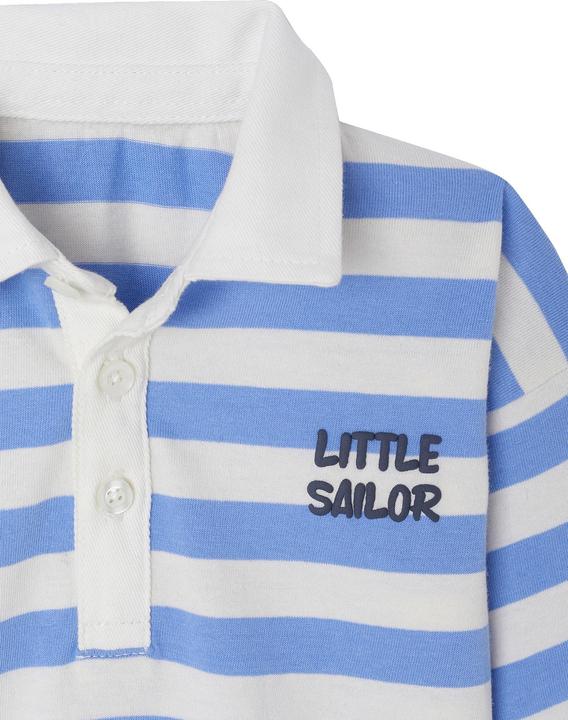 Produktbild Vertbaudet Bio-Kollektion: Baby Poloshirt mit breiten Streifen (92)