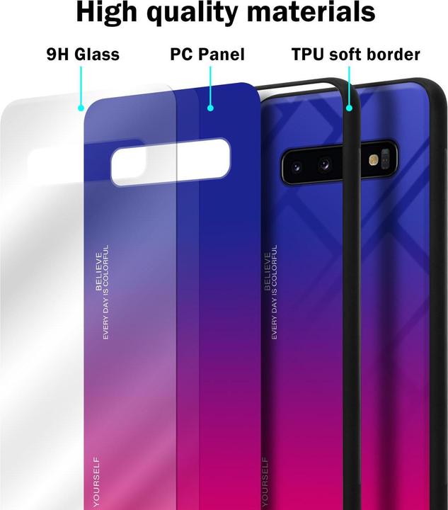 Productafbeelding Cadorabo TPU 2 kleuren glasdekking (Samsung Galaxy S10+)