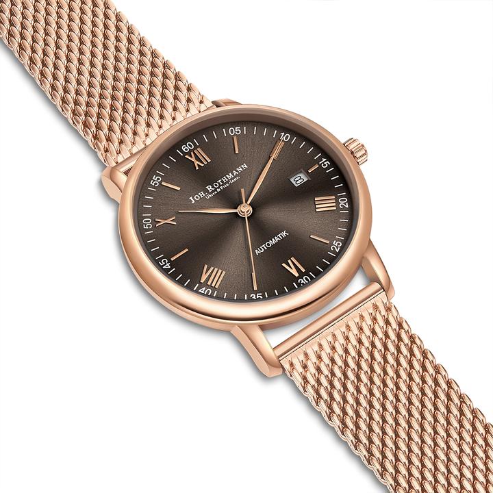 Actual product image John Rothmann Mens Automatic Watch Friedrich Stainless Steel Rose Gold - 26875 (Analogue wristwatch, 38.50 mm)