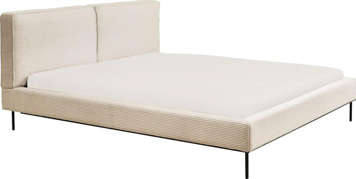 Kare Design Bett East Side Cord Creme 160x200cm (160 x 200 cm)