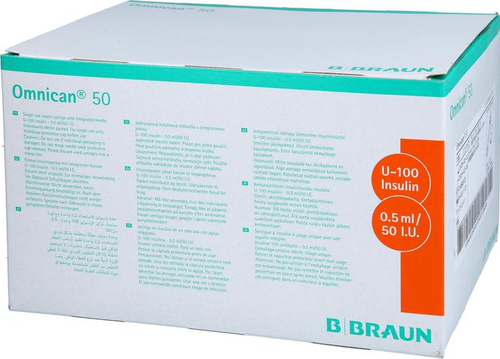 Immagine prodotto B.Braun Insulin 50 0.5ml 0.3x8mm G30 einz (Siringa di insulina)