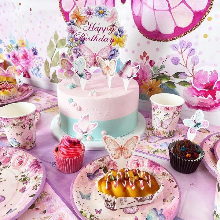 Produktbild ASMI 116-teiliges Party-Set Schmetterling
