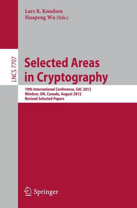 Produktbild Selected Areas in Cryptography (Huapeng Wu, Lars R. Knudsen, 2013)