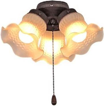 Actual product image CasaFan Ceiling fan light LEUCHTE 3 BA 3 TULPEN matt glass