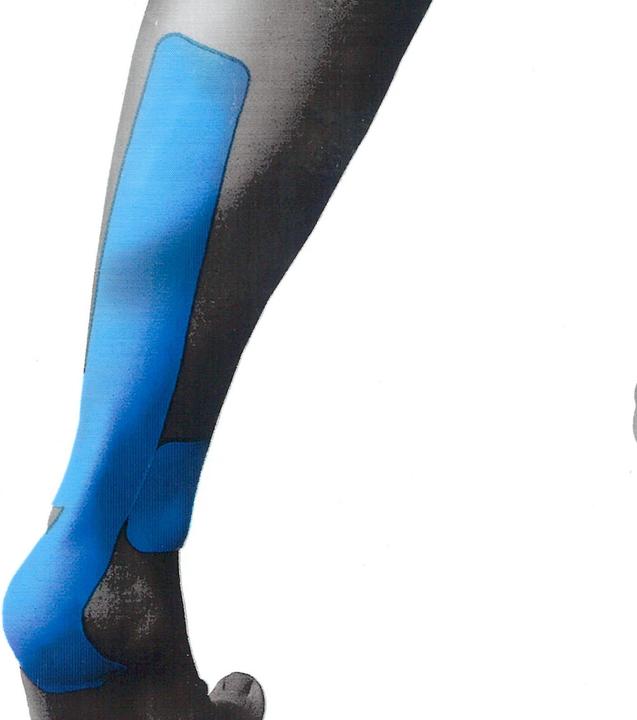 Actual product image Luxtri Kinesiology Tape 2 Pre-cut Tapes for Calf and Ankle Blue Sport Tape