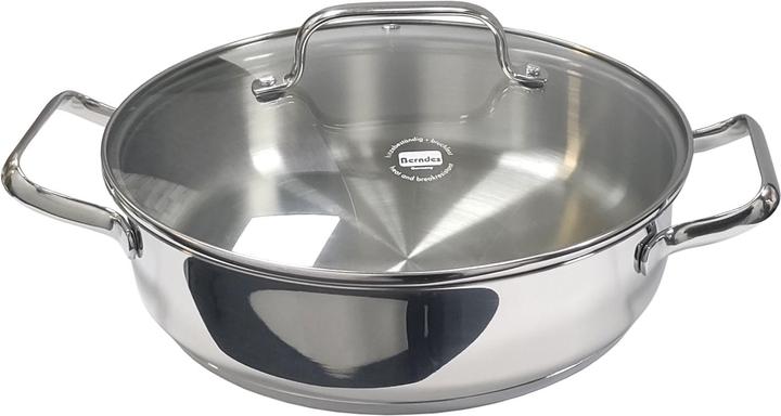 Produktbild Berndes Servierpfanne mit Glasdeckel 28 cm b.brilliant Special (28 cm, Bratpfanne, Edelstahl)