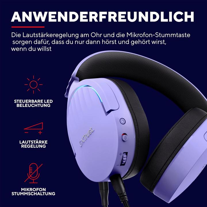 Produktbild Trust GXT490P FAYZO 7.1 USB HEADSET PURPLE (Kabelgebunden)