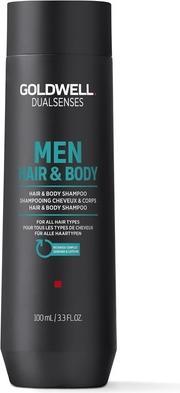 Image du produit Goldwell Men's Dualsenses Hair & Body Shampooing pour tous types de cheveux 100ml (100 ml, Shampoing liquide)