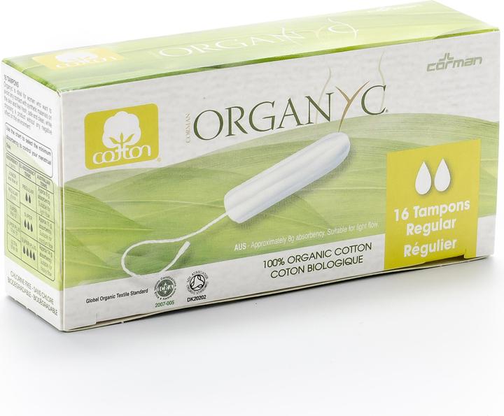 Organyc Tampons Regular - 100% biologische Baumwolle (16 x, Normal)