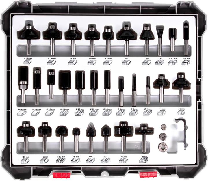 Immagine prodotto Bosch Professional Zubehör Set di bave a mano libera. Gambo da 8 mm. 30 pezzi