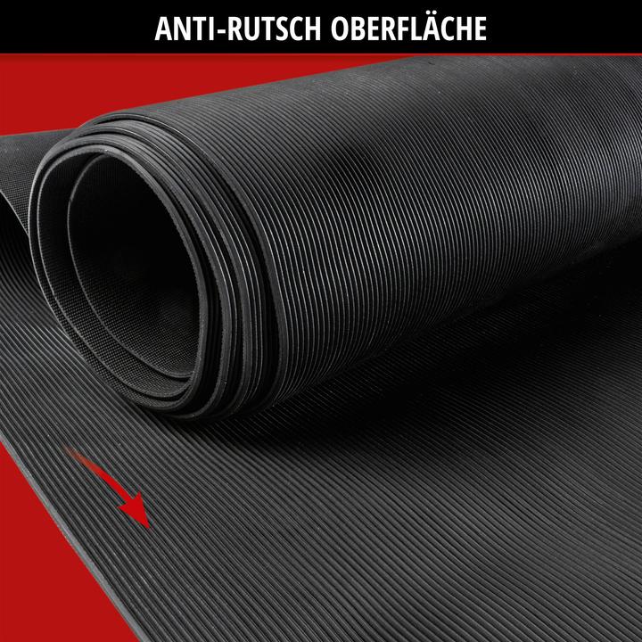 Produktbild Walser Gummimatte Saturn, zuschneidbare Meterware feinripp 100x250 cm schwarz