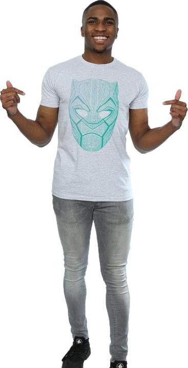 Image du produit Mens Black Panther Tribal Mask T-Shirt (S)