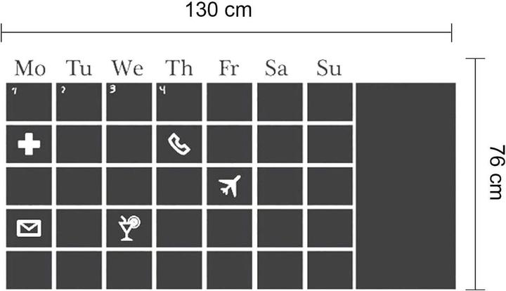 Image du produit Walplus Calendrier tableau noir (120 x 90 cm)