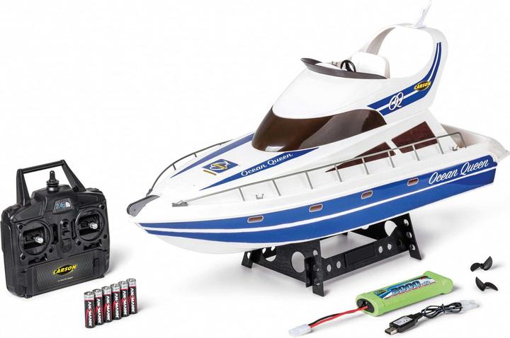 Actual product image Carson RC Sport Ocean Queen RC Beginner Motorboat RtR