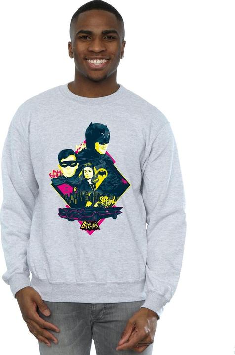 Immagine prodotto Felpa uomo Batman Serie TV in cotone con personaggi Pop Art (XL)