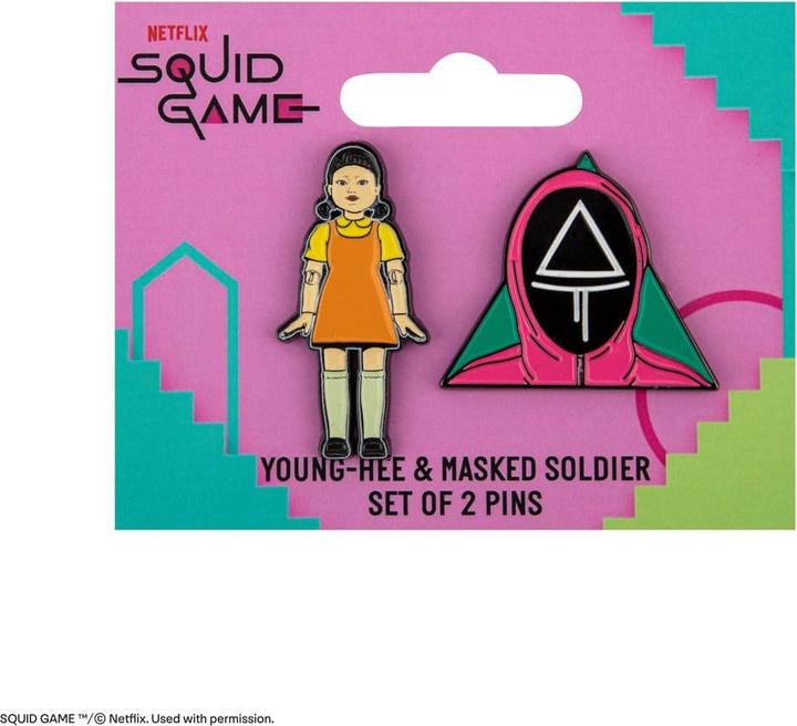 Cinereplicas Squid Game Ansteck-Pins 2er-Pack Young-hee & Soldier