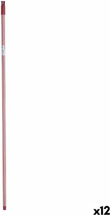 Natec Besenstiel Streifen 2,3 x 130 x 2,3 cm Rot Metall (12 Stück) (12 Stk.)