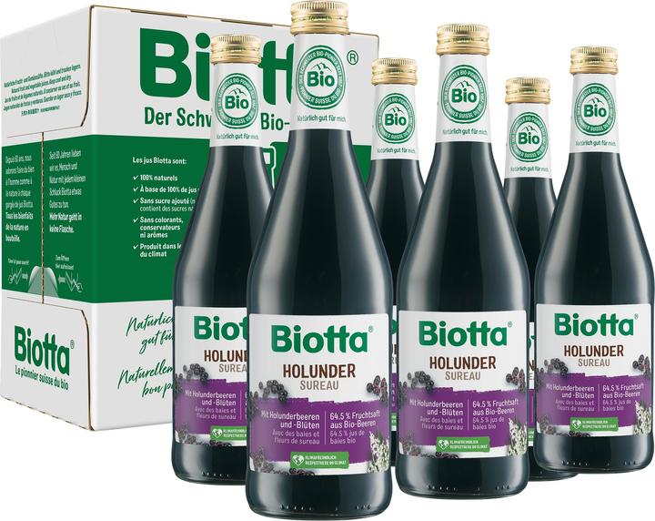 Produktbild Biotta Bio Holunder (6 x 50 cl)