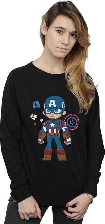 Actual product image Womens/Ladies Captain America Sketch Sweatshirt (S)