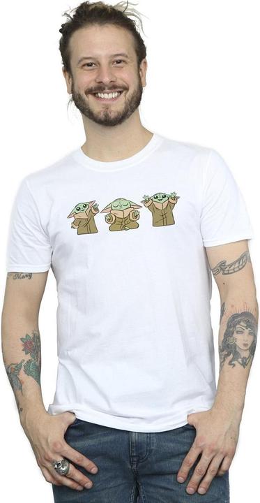 Immagine prodotto Star Wars The Mandalorian Grogu Poses Maglietta Uomo (L)