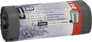 Starpak 20 bin liners, LDPE with fragrance 30 l 60 cm x 50 cm grey - Lavender (1 x, 30 l)