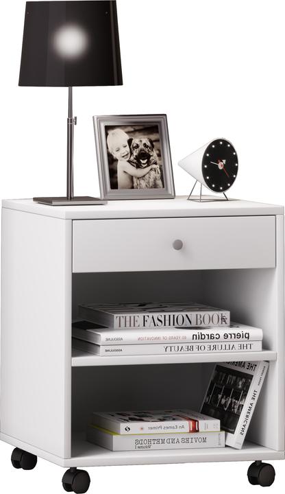 Produktbild VCM Holz Nachttisch Rolda mit Rollen (45 x 38 x 54 cm)