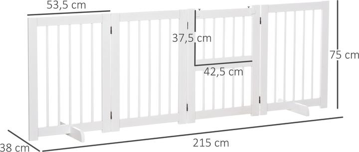 Produktbild PawHut Hunde Schutzgitter (53.50 cm)