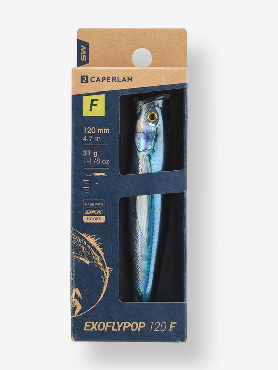 Produktbild Caperlan Oberflächenköder Meeresangeln Exofly Pop 12 cm blau (12 cm)