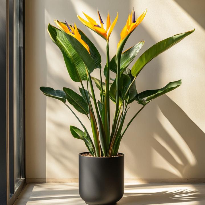 Actual product image Plant in a Box Strelitzia Reginea - Bird of paradise plant - With flower (80 cm)