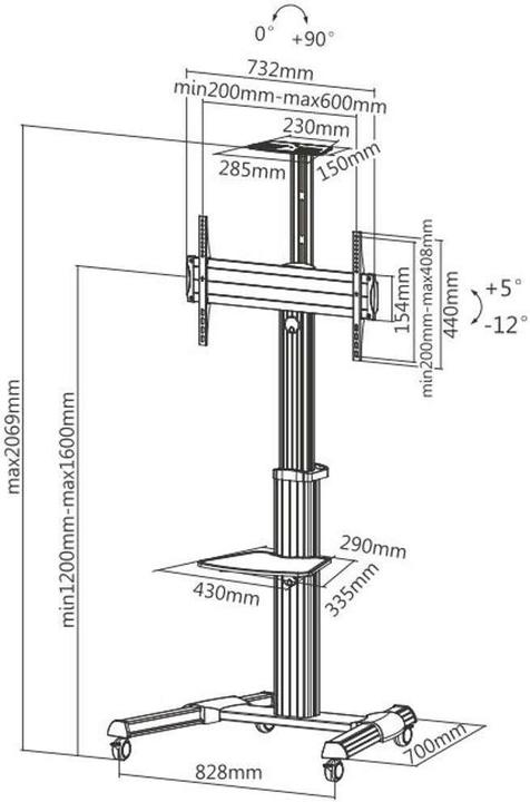 Actual product image Sunne S21 (Universal, 70", 50 kg)