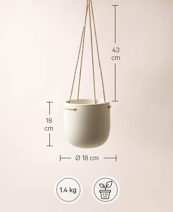 Actual product image Esmée Hanging pot (18 cm)