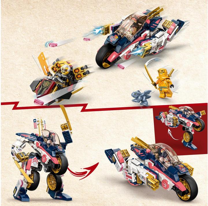 Produktbild LEGO Ninjago Soras Mech verwandelt sich in ein Rennrad (71792). (71792, LEGO Ninjago)