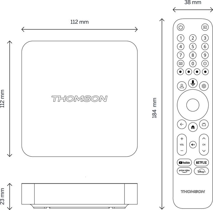 Actual product image Thomson Streaming BOX: 4K UHD Google TV (8 GB, iOS 12)