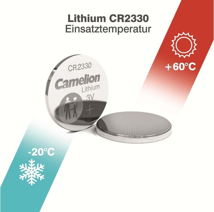 Actual product image Camelion CR2330C 13001330 Lithium button cells 3 Volt CR2330/ 1 piece 167158 (1 pcs., CR2330, 260 mAh)