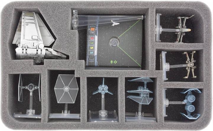 Produktbild Feldherr TRA07 - Transporter mit 2 XL Lagerboxen für Star Wars X-Wing Imperium und Rebellen (Schaumstoff)