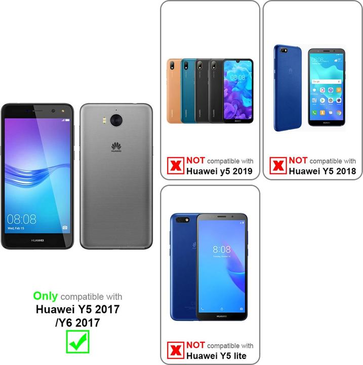 Produktbild Cadorabo Flip wie Invisible Cover (Huawei Y5 (2017), Huawei Y6)