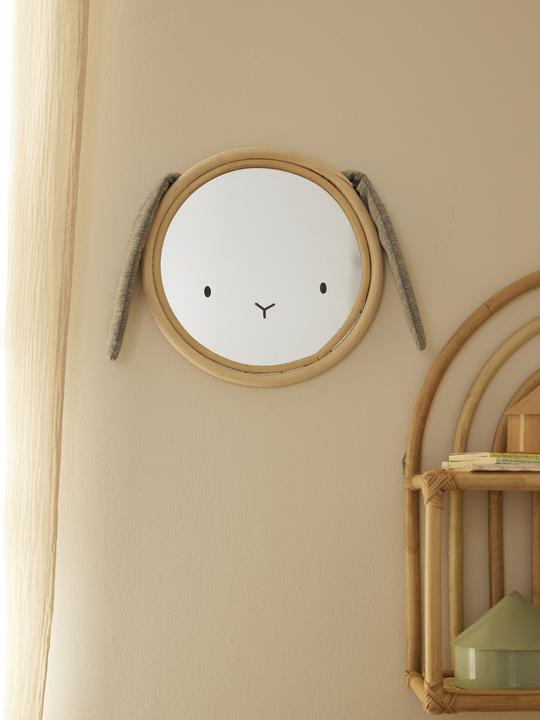 Produktbild Vertbaudet Kinderzimmer Spiegel HASE, Rattan/Stoff