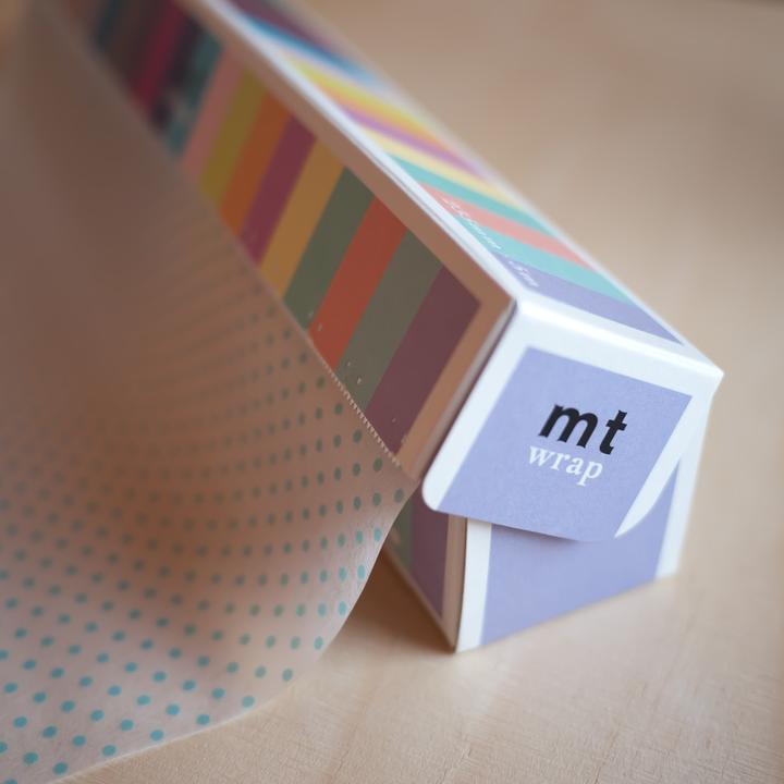 Produktbild MT Masking Tape Masking Tape Washi Wrap Bastelpapier Punkte hellblau