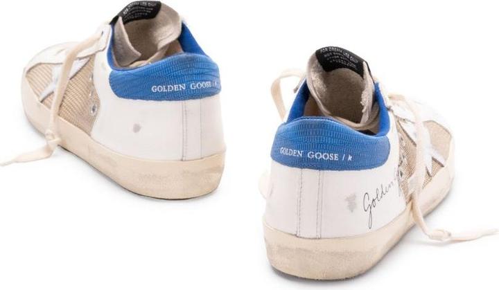 Produktbild Golden Goose super star in suede and fabric white and bluette color (40)