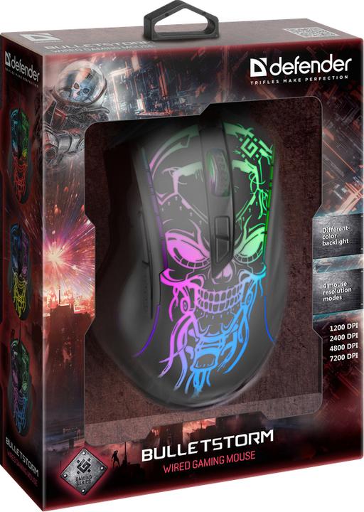 Image du produit Defender Gaming, souris optique filaire GM-928 BULLETSTORM 7200dpi 7P rétro-éclairée (Filaire)
