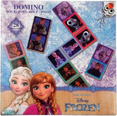 Actual product image Bekos Disney Frozen - The Ice Queen Domino Game made of wood