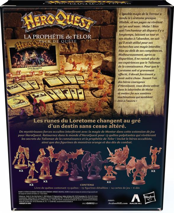 Image du produit Hasbro Gaming Pack Aventure HeroQuest La Prophétie de Telor, jeu de base HeroQuest requis (Français)