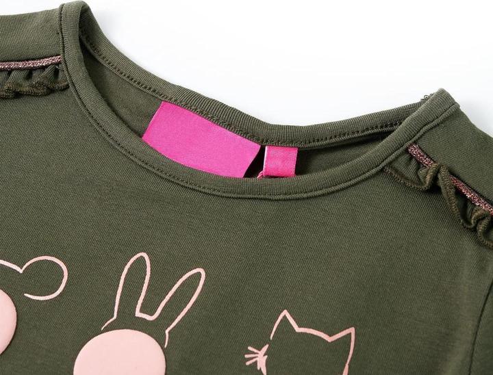 Produktbild VidaXL Kinder-Langarmshirt Khaki 104,Material: 95 % Baumwolle. 5 (104)