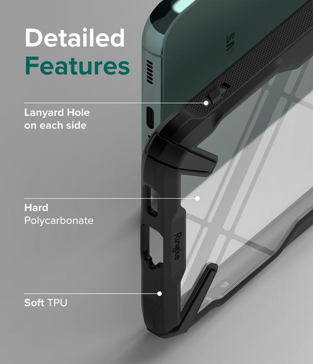 Image du produit Ringke Fusion X coque armée avec cadre Samsung Galaxy S22 + (S22 Plus) noir (Samsung Galaxy S22+)