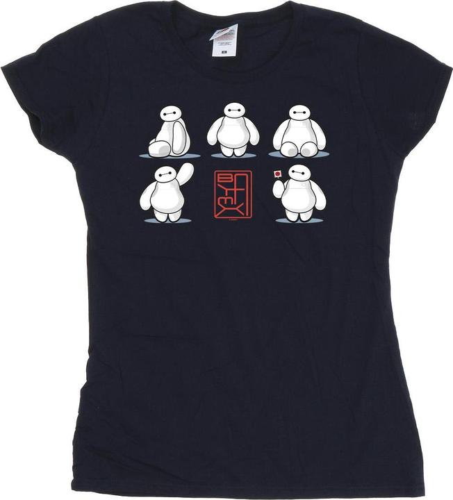 Actual product image Disney Womens/Ladies Big Hero 6 Baymax Many Poses Cotton T-Shirt (XL)